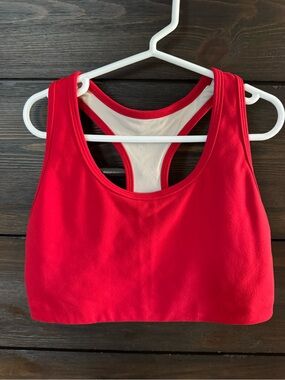 Til You Collapse Red Racerback Sports Bra